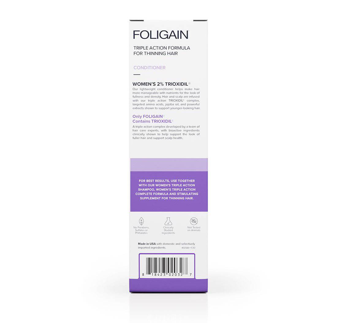 Foligain Triple Action Conditioner For Thinning Hair For Women With 2 Trioxidil Foligain Europe 8738