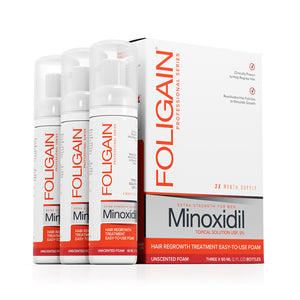 FOLIGAIN Advanced Hair Regrowth Treatment Foam For Men with Minoxidil 5% - Foligain Europe