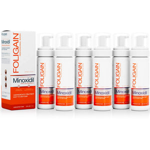 FOLIGAIN Minoxidil 5% Hair Regrowth Foam For Men 6 Month Supply - FOLIGAIN EU