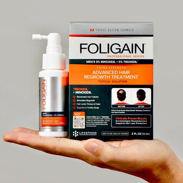 FOLIGAIN Advanced Hair Regrowth For Men Minoxidil 5% + Trioxidil 5%