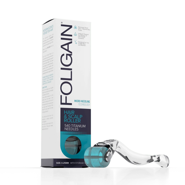 FOLIGAIN Advanced Hair Regrowth For Men Minoxidil 5% + Trioxidil 5% PLUS Free FOLIGAIN Scalp Roller - FOLIGAIN EU