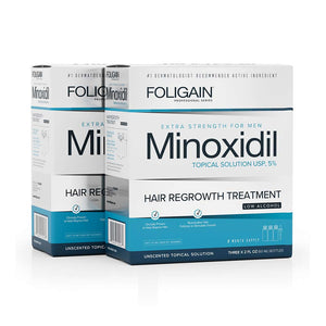 FOLIGAIN Low Alcohol Minoxidil 5% Hair Regrowth Treatment For Men 6 Month Supply - FOLIGAIN EU