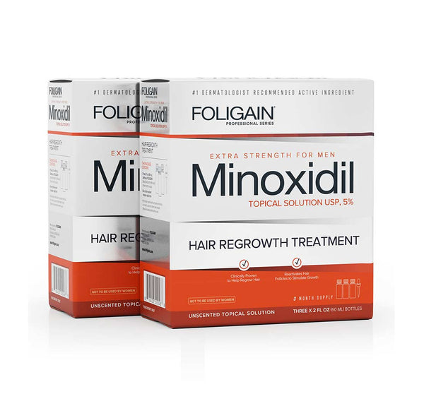 FOLIGAIN Minoxidil 5% Hair Regrowth Treatment For Men 6 Month Supply - FOLIGAIN EU