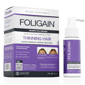 FOLIGAIN Triple Action Complete Formula For Thinning Hair For Women with 10% Trioxidil - FOLIGAIN EU